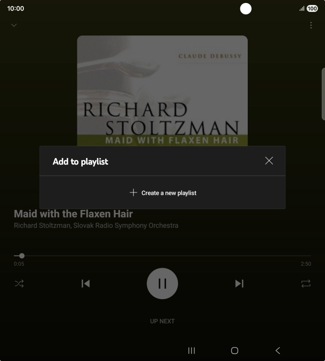 Press Create a new playlist. Press Create a new playlist.