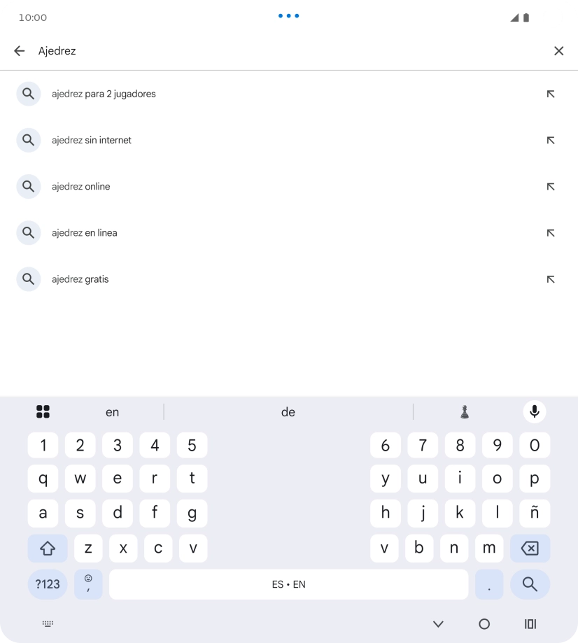 Introduce el nombre del tema o de la app y pulsa el icono de búsqueda.