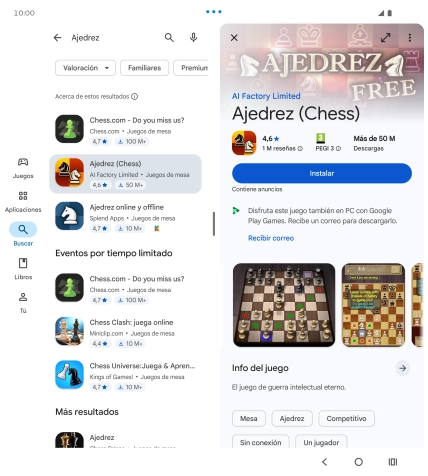 Pulsa Instalar y sigue las indicaciones de la pantalla para instalar la app.