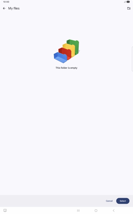To create a new folder, press the new folder icon and follow the instructions on the screen to create a new folder. To create a new folder, press the new folder icon and follow the instructions on the screen to create a new folder.