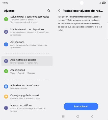 Pulsa Restablecer. Pulsa Restablecer.
