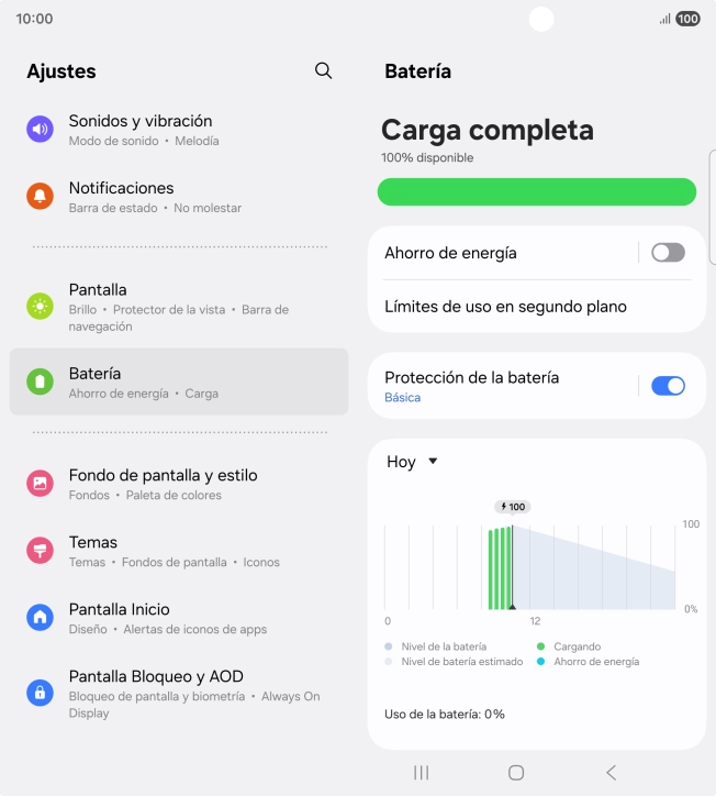 Pulsa Ahorro de energía. Pulsa Ahorro de energía.