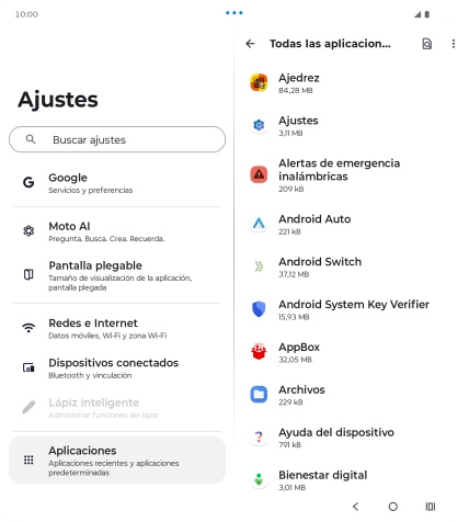 Pulsa la app deseada.