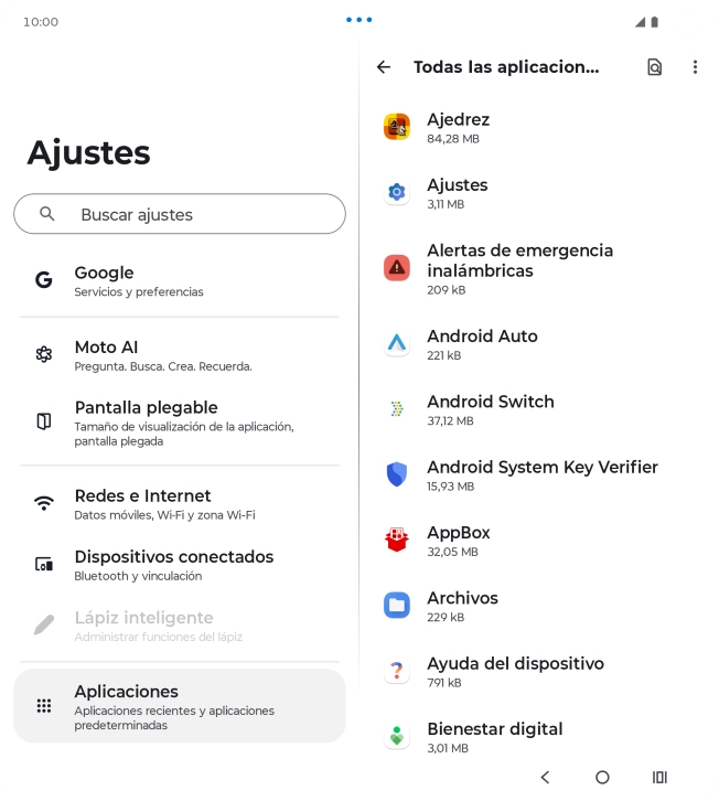 Pulsa la app deseada.