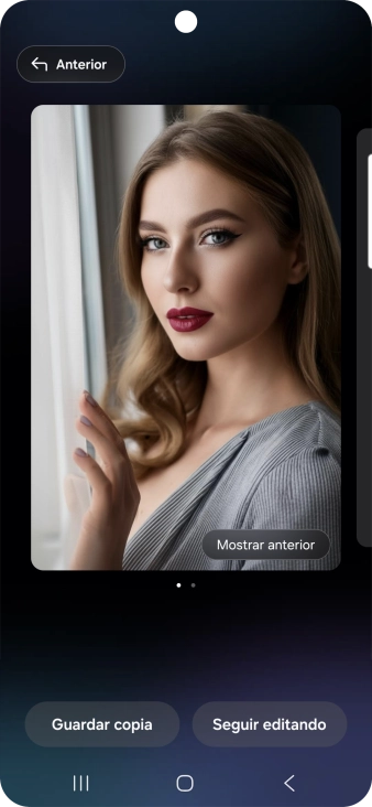 Pulsa Guardar copia si deseas guardar la fotografía o imagen propuesta que se ha generado.