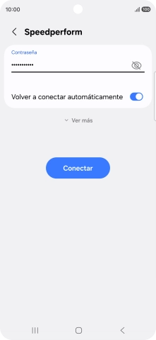 Introduce la contraseña de la red wifi y pulsa Conectar.