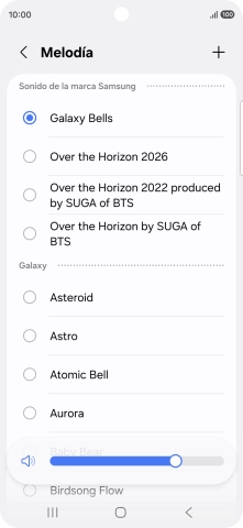 Pulsa los timbres de llamada deseados para escucharlos.