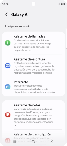 En la pantalla aparecen ahora más ejemplos de cómo puedes utilizar Galaxy AI.