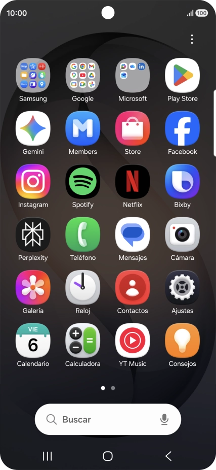 Abre una app que sea compatible con esta función, por ejemplo, Mensajes.