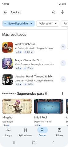 Pulsa la app deseada.