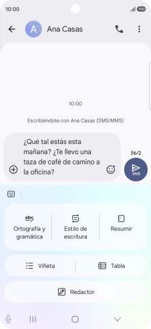 Para cambiar el estilo de escritura del texto, pulsa Estilo de escritura y sigue las indicaciones de la pantalla para utilizar la función.