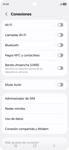 Pulsa Redes móviles.