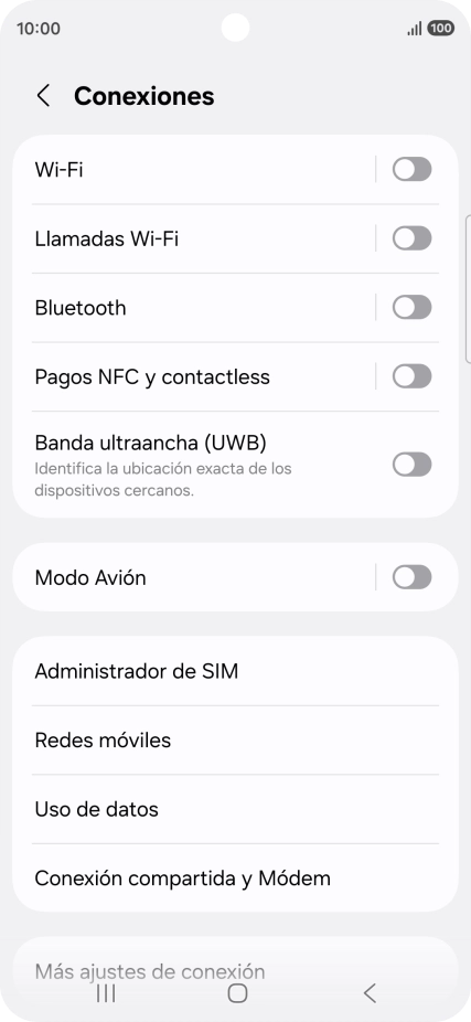 Pulsa Redes móviles.