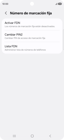 Pulsa Activar FDN.