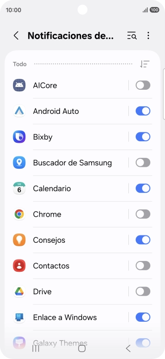 Pulsa la lista desplegable.