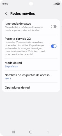 Pulsa Operadores de red.