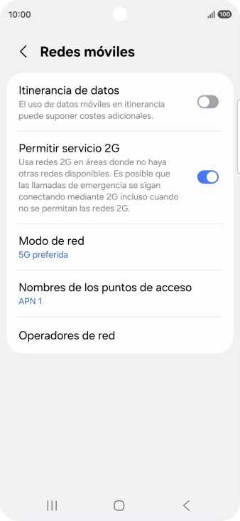 Pulsa Operadores de red.