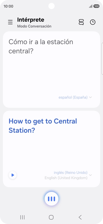 Sigue las indicaciones de la pantalla para seleccionar los ajustes de idioma deseados y utilizar la función.