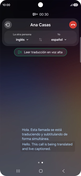 Sigue las indicaciones de la pantalla para seleccionar los ajustes de idioma deseados y utilizar la función.