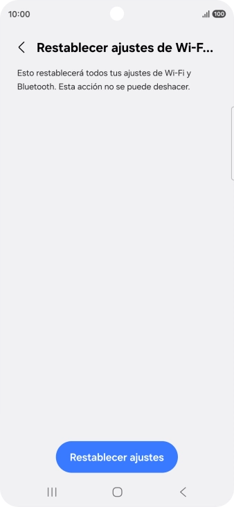Pulsa Restablecer ajustes.