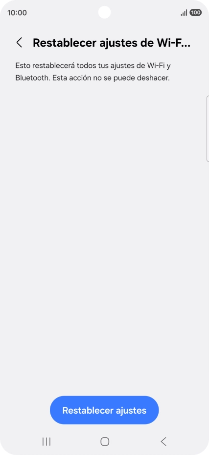 Pulsa Restablecer ajustes.