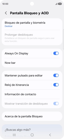 Pulsa Bloqueo de pantalla y biometría.