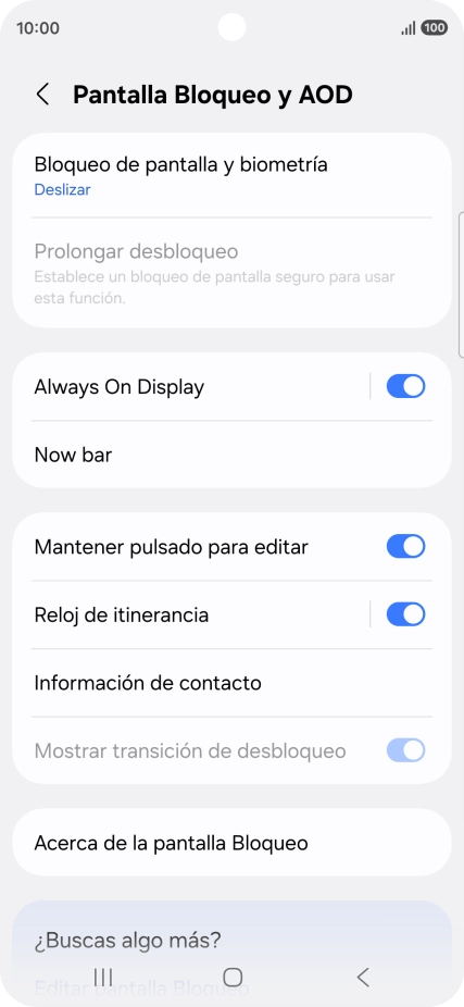 Pulsa Bloqueo de pantalla y biometría.