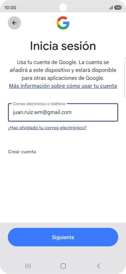 Pulsa Siguiente.