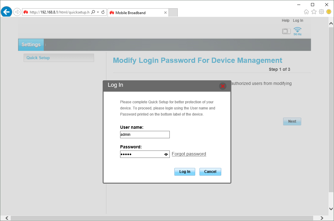 Click Log In.