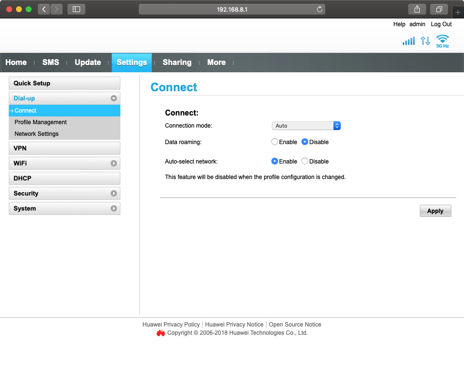 Click the drop down list next to 