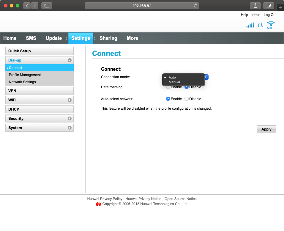 Click Auto to turn on the function.