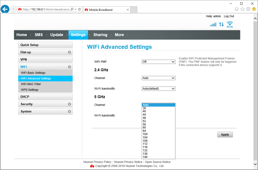 Click the required channel.