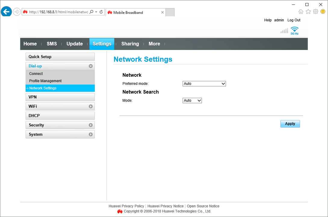 Click the drop down list next to 