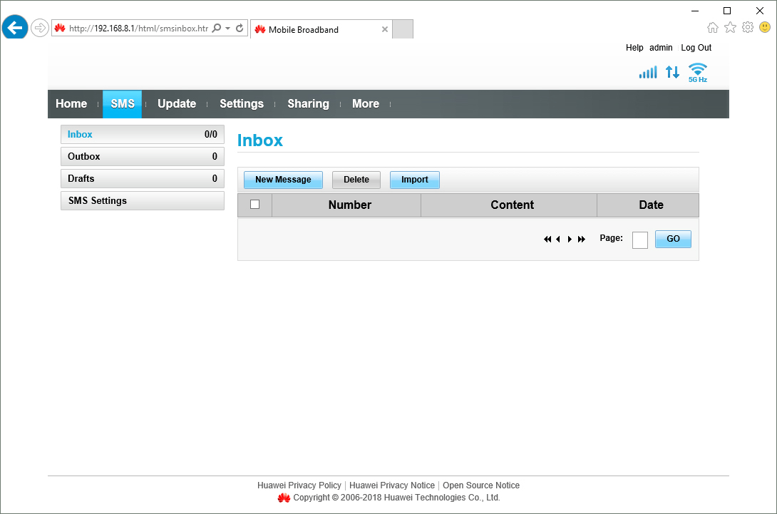 In SMS you can send and read text messages.