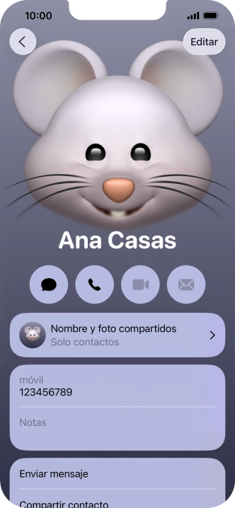 Desliza el dedo hacia arriba desde la parte inferior de la pantalla para terminar y volver a la pantalla de inicio.