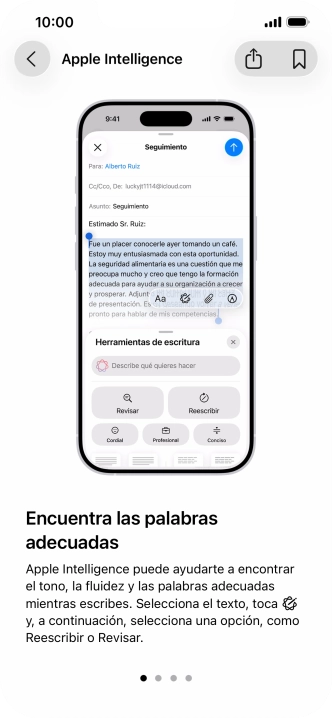 Desliza el dedo hacia arriba desde la parte inferior de la pantalla para terminar y volver a la pantalla de inicio.