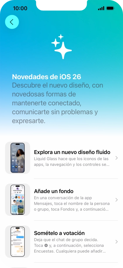 Desliza el dedo hacia arriba desde la parte inferior de la pantalla para terminar y volver a la pantalla de inicio.