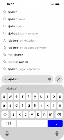 Pulsa el icono de búsqueda.