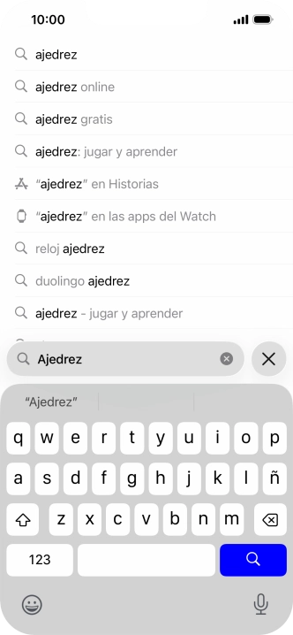 Pulsa el icono de búsqueda.