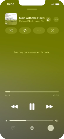 Pulsa el icono de reproducción aleatoria para activar o desactivar la función.