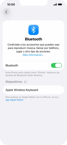 Pulsa el dispositivo Bluetooth deseado y sigue las indicaciones de la pantalla para vincular el dispositivo al teléfono.