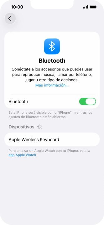 Pulsa el dispositivo Bluetooth deseado y sigue las indicaciones de la pantalla para vincular el dispositivo al teléfono.