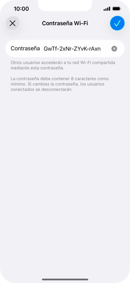 Pulsa el icono de aceptar.