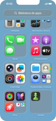 Pulsa la app deseada durante unos instantes.