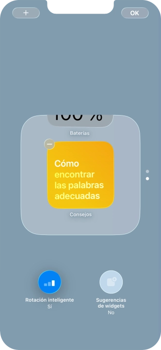 Pulsa Rotación inteligente para activar o desactivar la función.