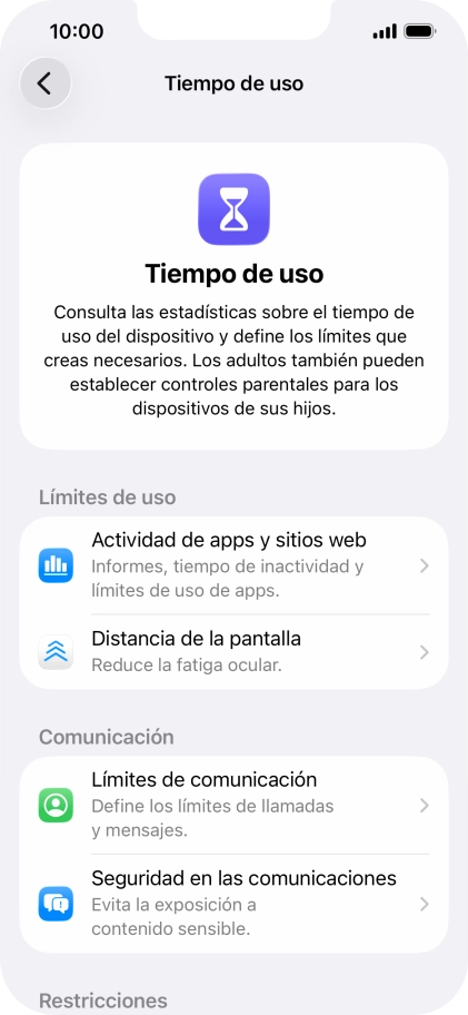 Pulsa Seguridad en las comunicaciones.
