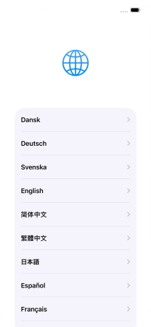 Pulsa el idioma deseado.