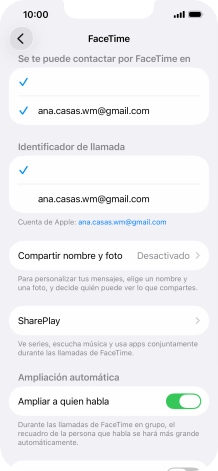 Pulsa el ajuste deseado bajo 