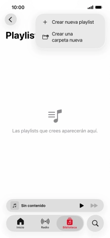 Pulsa Crear nueva playlist.