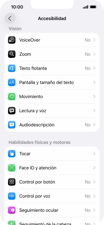 Pulsa una categoría bajo 
